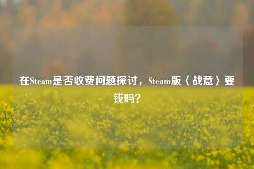 在Steam是否收费问题探讨，Steam版〈战意〉要钱吗？