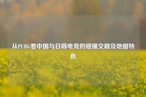 从PUBG看中国与日韩电竞的碰撞交融及地图特色