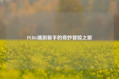PUBG端游新手的奇妙冒险之旅