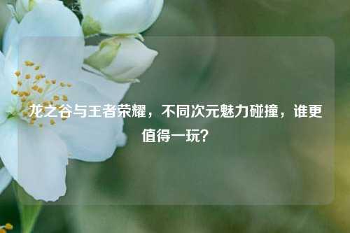 龙之谷与王者荣耀,不同次元魅力碰撞,谁更值得一玩?