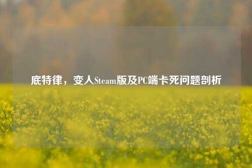 底特律,变人Steam版及PC端卡死问题剖析