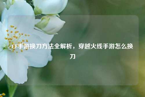 CF手游换刀方法全解析,穿越火线手游怎么换刀