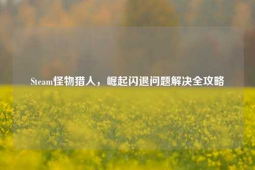 Steam怪物猎人，崛起闪退问题解决全攻略