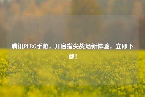 腾讯PUBG手游,开启指尖战场新体验,立即下载!