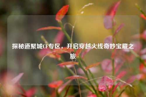 探秘道聚城CF专区，开启穿越火线奇妙宝藏之旅
