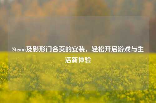 Steam及影形门合页的安装,轻松开启游戏与生活新体验