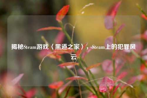 揭秘Steam游戏〈黑道之家〉，Steam上的犯罪风云