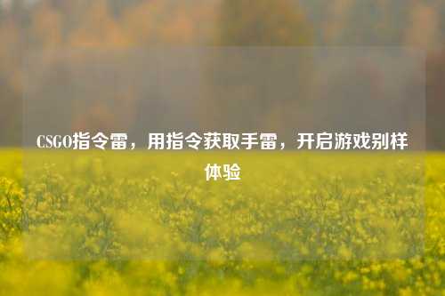CSGO指令雷，用指令获取手雷，开启游戏别样体验