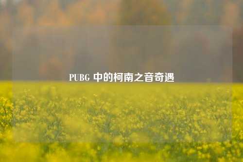 PUBG 中的柯南之音奇遇