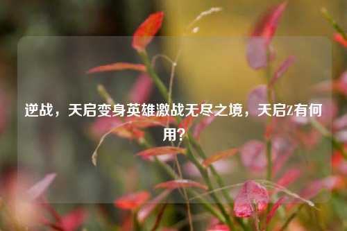逆战，天启变身英雄激战无尽之境，天启Z有何用？