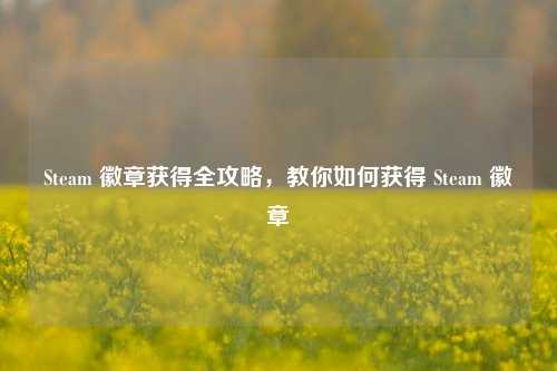 Steam 徽章获得全攻略，教你如何获得 Steam 徽章