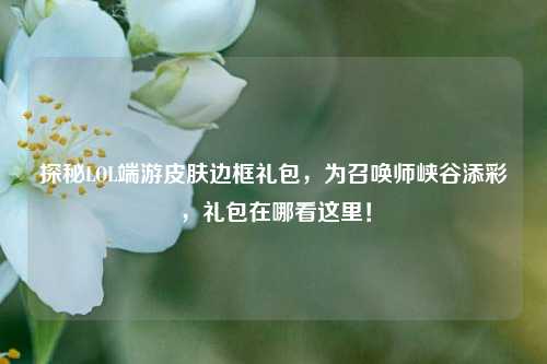 探秘LOL端游皮肤边框礼包,为召唤师峡谷添彩,礼包在哪看这里!
