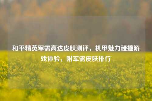 和平精英军需高达皮肤测评,机甲魅力碰撞游戏体验,附军需皮肤排行