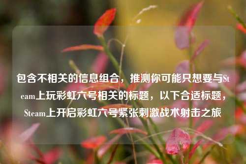 包含不相关的信息组合,推测你可能只想要与Steam上玩彩虹六号相关的标题,以下合适标题,Steam上开启彩虹六号紧张刺激战术射击之旅