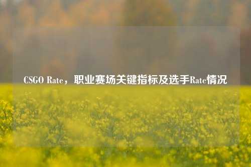 CSGO Rate，职业赛场关键指标及选手Rate情况