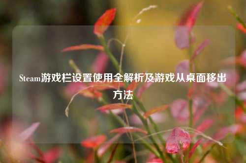 Steam游戏栏设置使用全解析及游戏从桌面移出方法