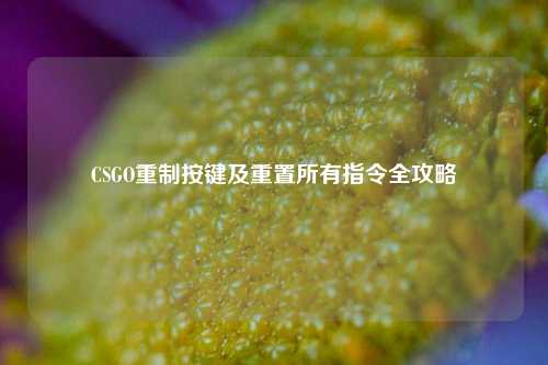 CSGO重制按键及重置所有指令全攻略