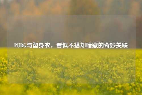 PUBG与塑身衣，看似不搭却暗藏的奇妙关联