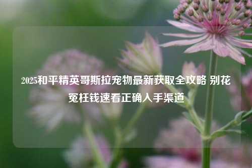2025和平精英哥斯拉宠物最新获取全攻略 别花冤枉钱速看正确入手渠道