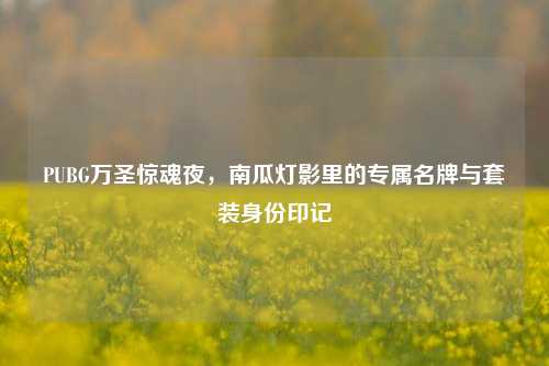 PUBG万圣惊魂夜,南瓜灯影里的专属名牌与套装身份印记