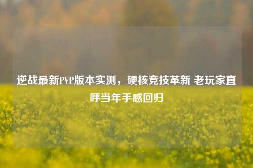 逆战最新PVP版本实测,硬核竞技革新 老玩家直呼当年手感回归