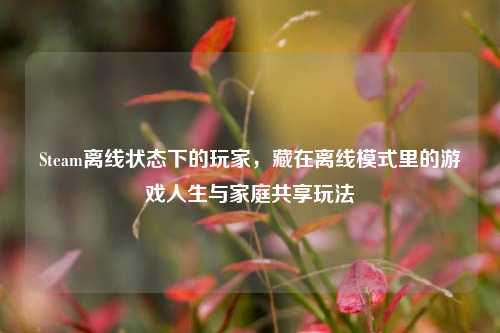 Steam离线状态下的玩家，藏在离线模式里的游戏人生与家庭共享玩法