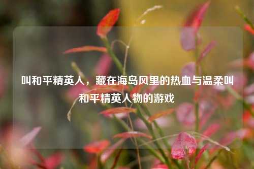 叫和平精英人,藏在海岛风里的热血与温柔叫和平精英人物的游戏