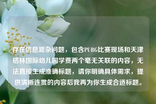 存在信息混杂问题,包含PUBG比赛现场和天津格林国际幼儿园学费两个毫无关联的内容,无法直接生成准确标题,请你明确具体需求,提供清晰连贯的内容后我再为你生成合适标题。