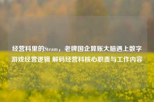 经营科里的Steam,老牌国企算账大脑遇上数字游戏经营逻辑 解码经营科核心职责与工作内容