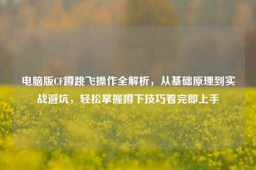 电脑版CF蹲跳飞操作全解析,从基础原理到实战避坑,轻松掌握蹲下技巧看完即上手