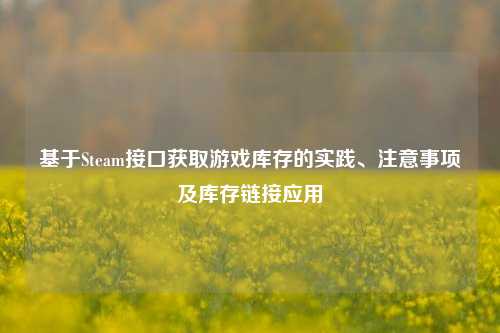 基于Steam接口获取游戏库存的实践、注意事项及库存链接应用