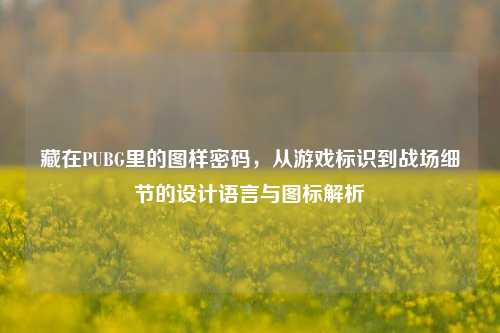 藏在PUBG里的图样密码,从游戏标识到战场细节的设计语言与图标解析