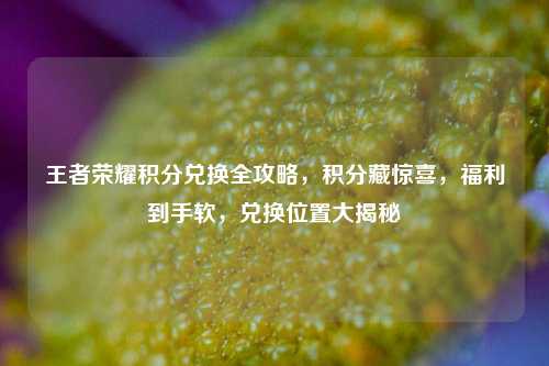 王者荣耀积分兑换全攻略,积分藏惊喜,福利到手软,兑换位置大揭秘