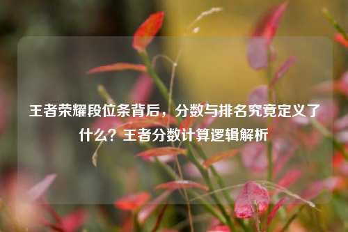 王者荣耀段位条背后,分数与排名究竟定义了什么?王者分数计算逻辑解析