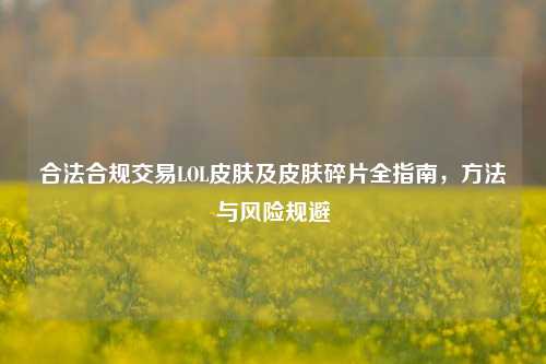 合法合规交易LOL皮肤及皮肤碎片全指南,方法与风险规避