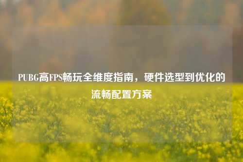 PUBG高FPS畅玩全维度指南，硬件选型到优化的流畅配置方案