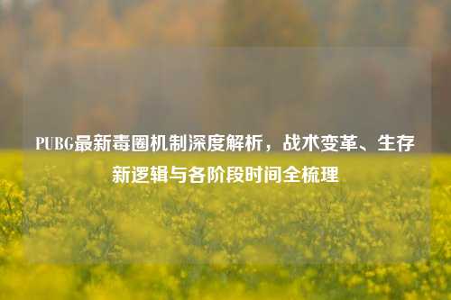 PUBG最新毒圈机制深度解析,战术变革、生存新逻辑与各阶段时间全梳理
