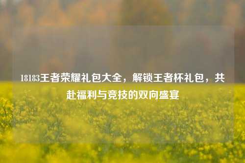 18183王者荣耀礼包大全,解锁王者杯礼包,共赴福利与竞技的双向盛宴