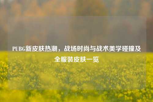 PUBG新皮肤热潮,战场时尚与战术美学碰撞及全服装皮肤一览
