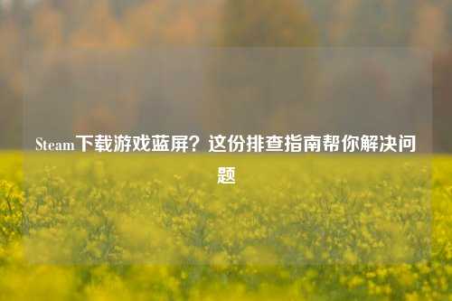 Steam下载游戏蓝屏?这份排查指南帮你解决问题
