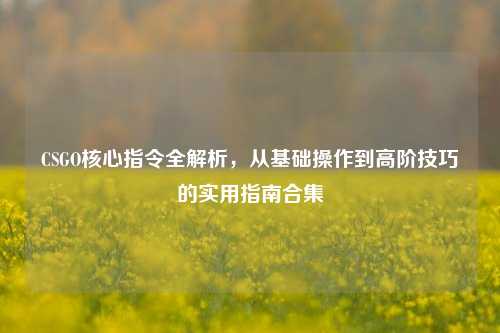 CSGO核心指令全解析,从基础操作到高阶技巧的实用指南合集