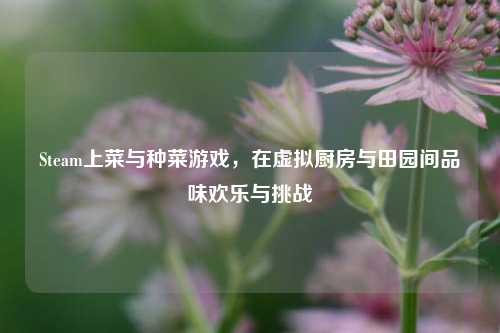 Steam上菜与种菜游戏,在虚拟厨房与田园间品味欢乐与挑战