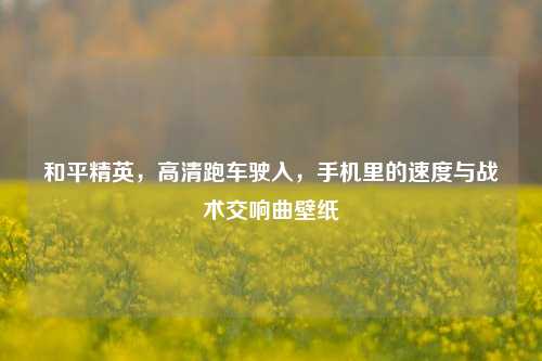 和平精英,高清跑车驶入,手机里的速度与战术交响曲壁纸
