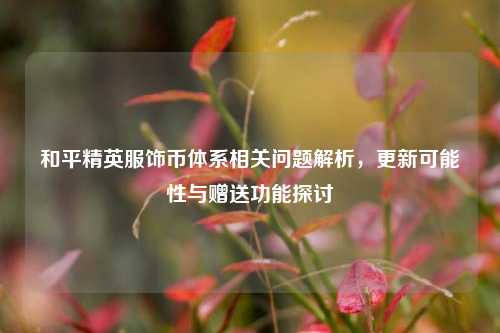 和平精英服饰币体系相关问题解析,更新可能性与赠送功能探讨